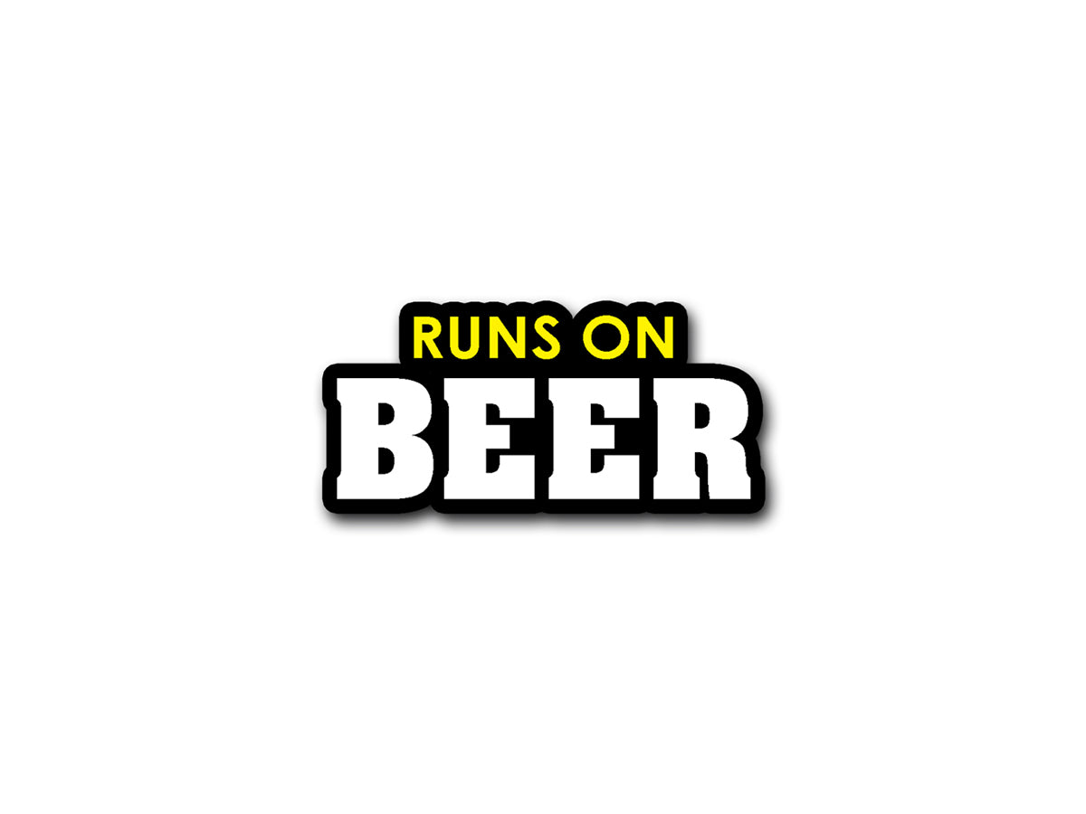Runs on Beer | Sticker– RAW