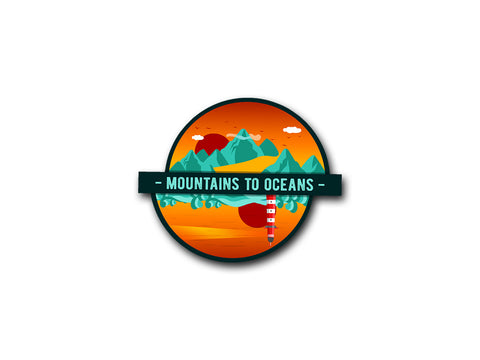 Mountains to Oceans | Sticker
